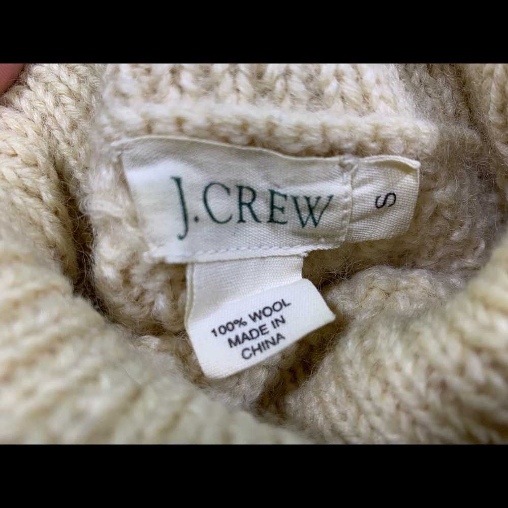 🔥J CREW Wool Fisherman🔥Style Turtleneck - Picture 4 of 6